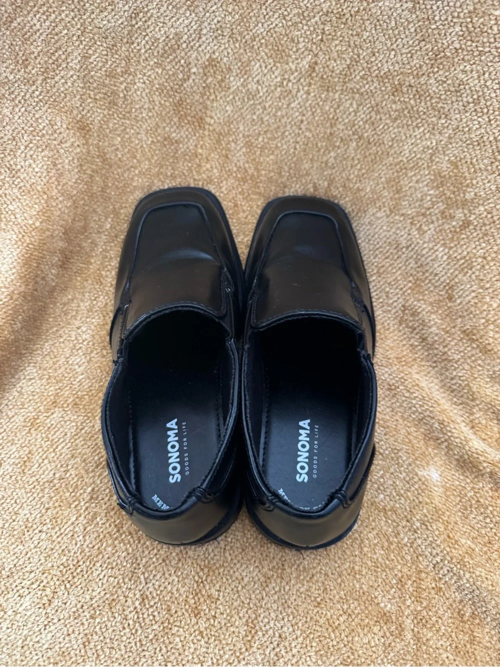 Sonoma Classic Black Slip-On boys Dress Shoes size 1